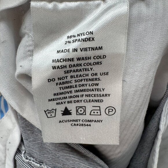 FJ Foot Joy Chino Shorts Mens Grey Flat Front Nylon Stretch 6" Size 32 - Picture 6 of 12